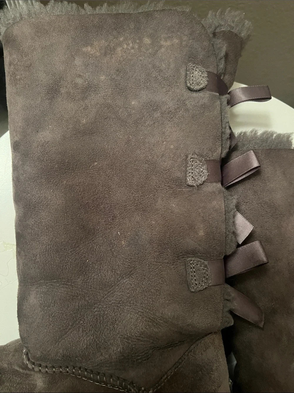 Ugg Tall Bow Boots in Dark Grey